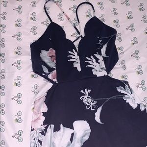 Navi dress with flowers